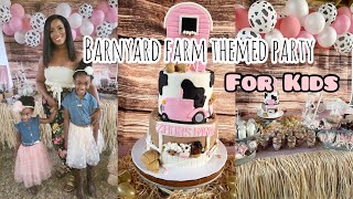 BARNYARD FARM THEMED BIRTHDAY PARTY IDEAS FOR KIDS 🐴🐄🐓 LIVE ANIMALS AND STRAWBERRY PICKING 🍓