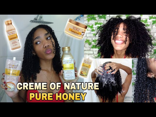 Vídeo relacionado con Creme of Nature - Pure Honey Anti Rotura, Acondicionador con Miel Pura, Hidratación Intensiva, Ayuda a Desenredar y Protege contra Roturas, Sin Aclarado, para Todo Tipo de Cabello - 237 ml