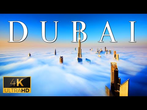 FLYING OVER DUBAI (4K UHD) - Soothing Lounge Music With Scenic Relaxation Film For Luxury Lobbies