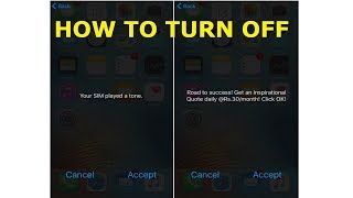 YOUR SIM PLAYED A TONE* HOW TO TURN OFF(2017)