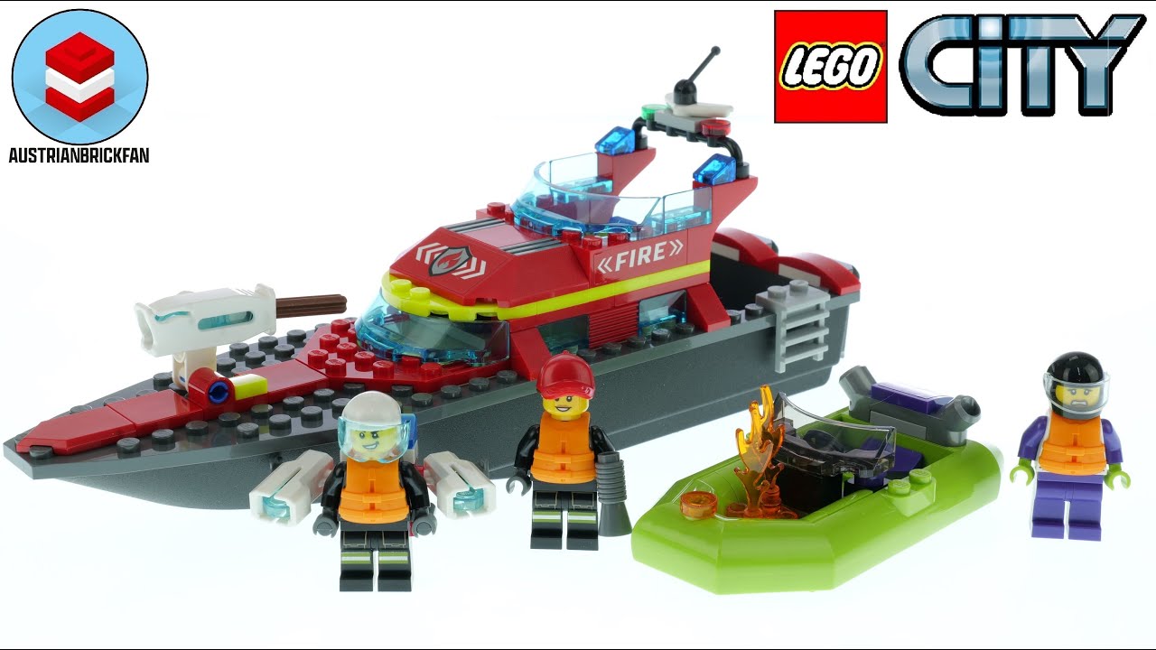LEGO City 60373 Fire Rescue Boat - LEGO Speed Build Review