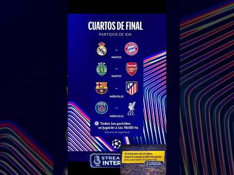 ⚽🔥 ¡SE VIENEN LOS CUARTOS DE FINAL! PARTIDAZOS CONFIRMADOS de Champions League 2026
