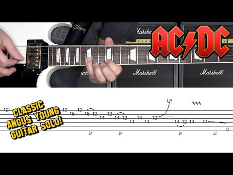 AC/DC - T.N.T. - guitar lesson (solo) with tabs! 🎇🎸