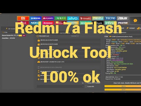 Redmi 7a Full Flash Unlock Tool 100% Ok