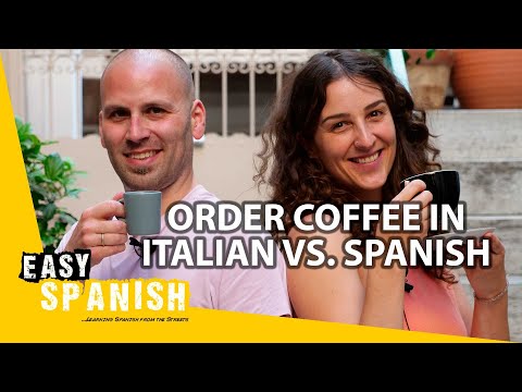 Spanish & Italian Compared: Ordering Coffee (ft. Easy Italian!) | Super Easy Spanish 106
