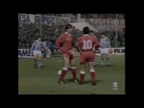 LIGA 91-92 La Real Sociedad contra el Sevilla de Maradona y Simeone