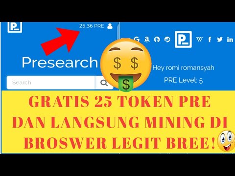 FREE 25 TOKEN PRE CUMA MODAL EMAIL DAN LANGSUNG MINING DI BROSWER SETIAP HARI