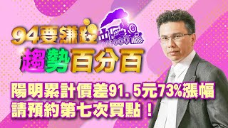 陽明累計價差91.5元73%漲幅 