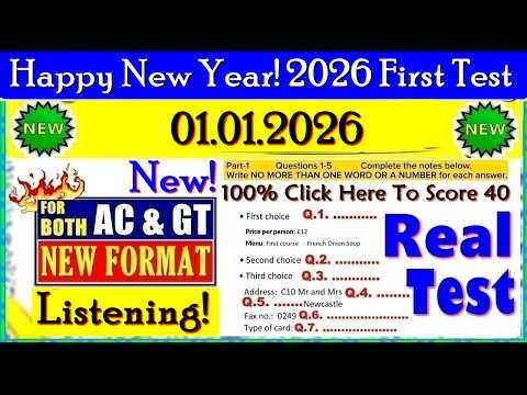 IELTS LISTENING PRACTICE TEST 2025 WITH ANSWERS | 01.01.2026