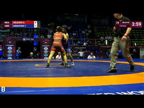 1/8 GR - 55 kg: A. DELEANU (MDA) v. T. MINASYAN (ARM)
