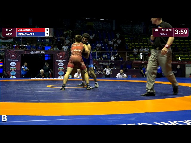 196 | 38 | Juniors GR 55kg | 1/8 Final | DELEANU Artiom (MDA) | MINASYAN Tigran (ARM)