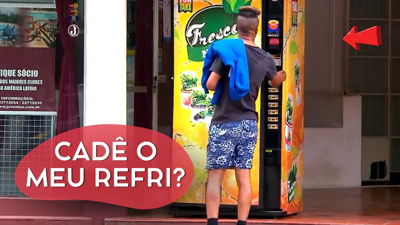 NUNCA CONFIE NA MÁQUINA DE REFRIGERANTE | CÂMERAS ESCONDIDAS