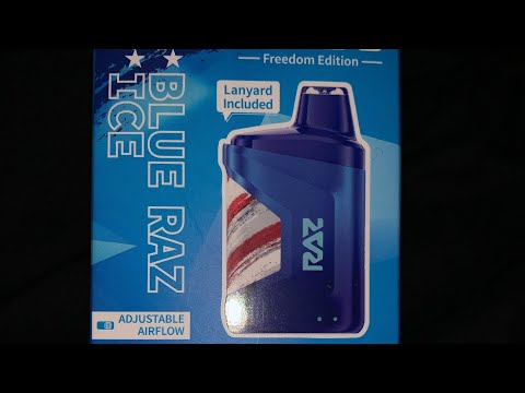 RAZ 6K FREEDOM EDITION “Blue Ra￼z Ice” flavor vape review #vape #nicotine #eliquidreview #exclusive