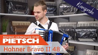 Video thumbnail for Akkordeon - Hohner Bravo II 48 silent key - Klangprobe by Musik-Center Pietsch