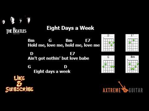 “Eight Days a Week”, The Beatles Lyrics & Chords #subscribe #trending #viral #like #fyp #foryou