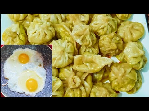 Easy momo recipe with egg and flour.. easy and quick momo recipe.. momo recipe..egg momo recipe..