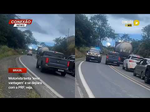 Vídeo: Motorista tenta ‘levar vantagem’ e se depara com a PRF; veja.