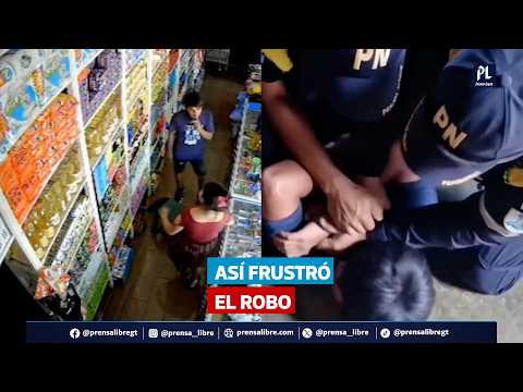 Mujer enfrenta a asaltante con un tubo y frustra robo en tienda de Retalhuleu