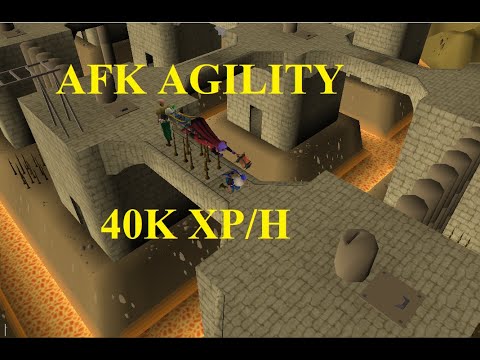 AFK Agility exp method, Brimhaven course floor spikes (40k xp/h)