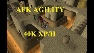 AFK Agility exp method, Brimhaven course floor spikes (40k xp/h)