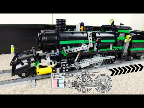 Yes! Remote Controlled REVERSE! "Steam" Loc with Walschaerts Valve Gear (Upd. 8) Lego Technic Trains