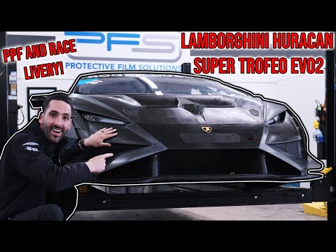 CARBON FIBER AND CAMO WRAPPED LAMBORGHINI HURACAN SUPER TROFEO EVO 2
