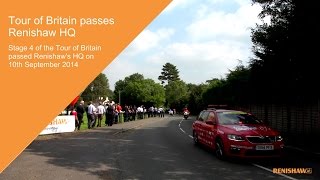 preview picture of video 'Stage 4 of the Tour of Britain 2014 passes Renishaw HQ'