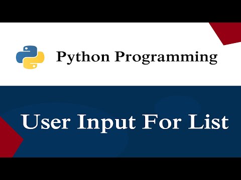 User Input For List | Python Programs