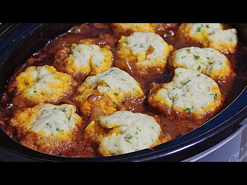 Slow Cooker Beef Stew with British Suet Dumplings