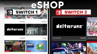 eShop Speed Comparison - Switch 1 vs Switch 2