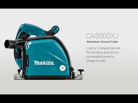 Makita Aluminum Groove Cutter, 1300W, 118mm, 2,200-6,400 RPM, 5.1 kg CA5000X video