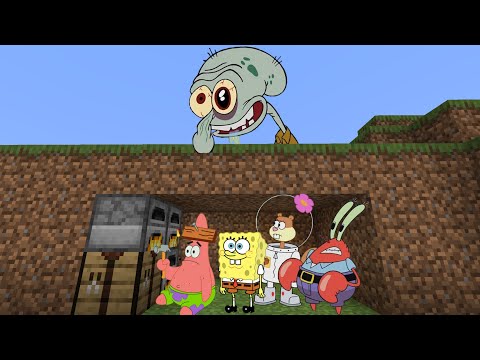 Insane Squidward VS 4 Speedrunners