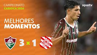 FLUMINENSE 3 X 1 BANGU | MELHORES MOMENTOS | QUARTAS DE FINAL CAMPEONATO CARIOCA 2026 | sportv