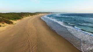 Slow Motion Drone The Beach - Royalty Free Stock HD Video Footage