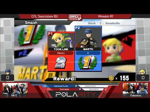 CFL Smackdown 161 WiiU - Mr E (Marth) vs Emmanual (TL) - Winners R1