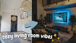 mini living room glow-up ~ quick clean + cozy touches 🏡✨