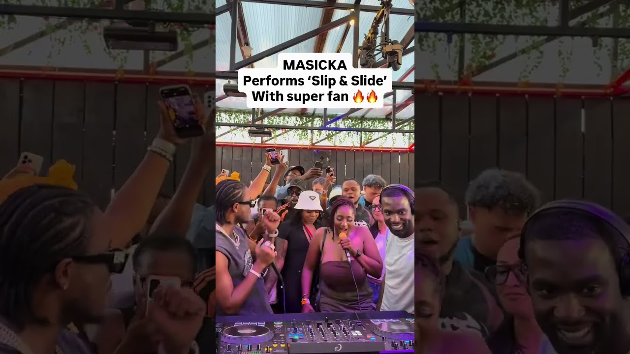 masickamusic performs ‘Slip & Slide’ with Super fan 🔥🔥🔥🔥 boxpark #djagonline #teamag #ukdj #tiktokdj