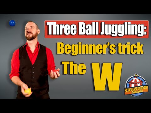 Easy 3 ball juggling pattern, The W [Beginners Tutorial]