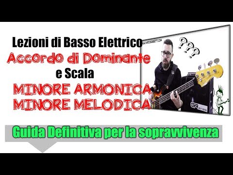 Bass Lessons 43 - Dominant Chord & Harmonic and Melodic Minor Scale subsENG
