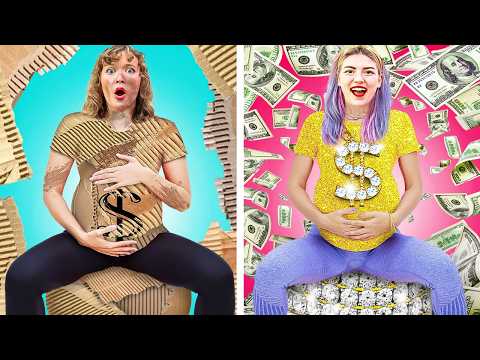 RICH PREGNANT VS BROKE PREGNANT | FUNNY RICH VS BROKE PREGNANCY SITUATIONS BY CRAFTY HACKS
