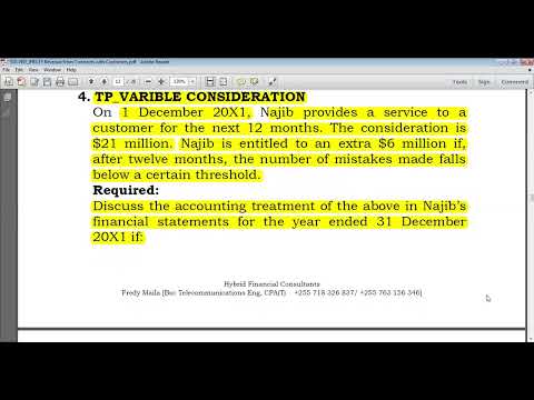 IFRS 15 Revenue from Contracts with Customers PART 3 Transaction Price Variable Consideration