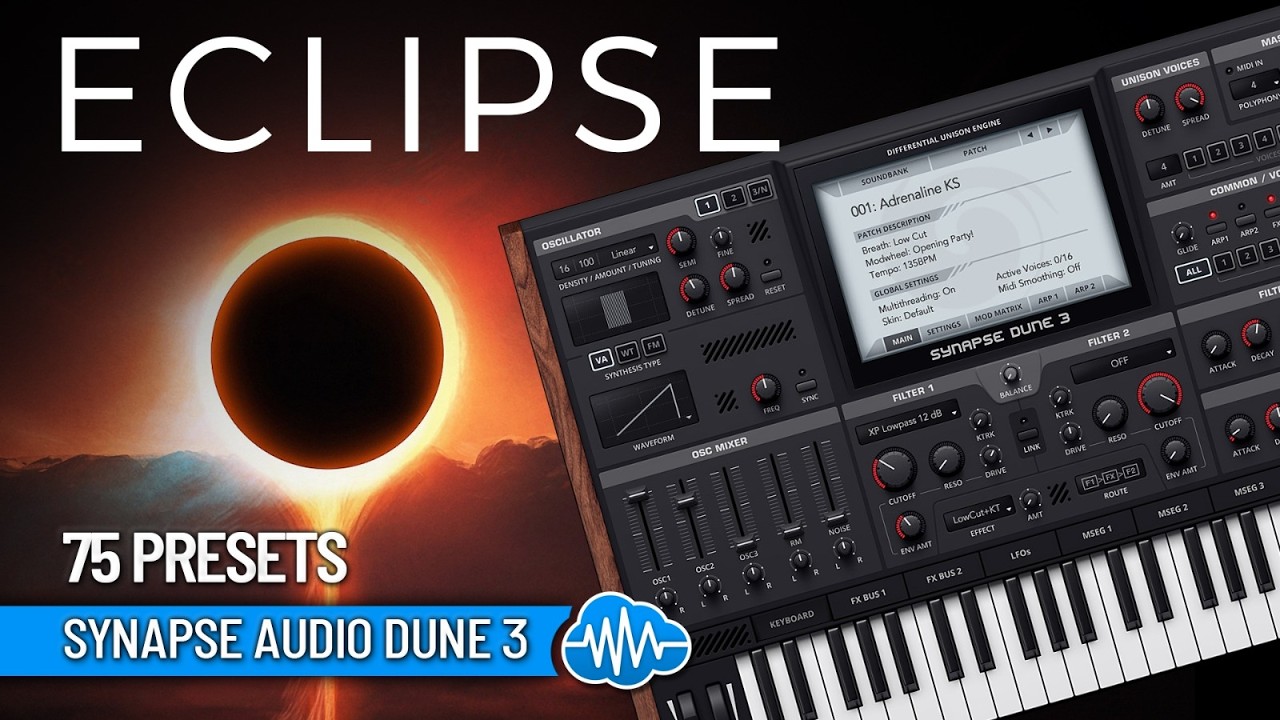 MSD011 - Eclipse - Synapse Audio Dune 3 ( 75 presets ) - Video Preview 1