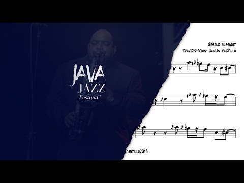 "Walker's Theme Live at Java Jazz Fest" - Gerald Albright - 🎷Sax alto transcription 🎷