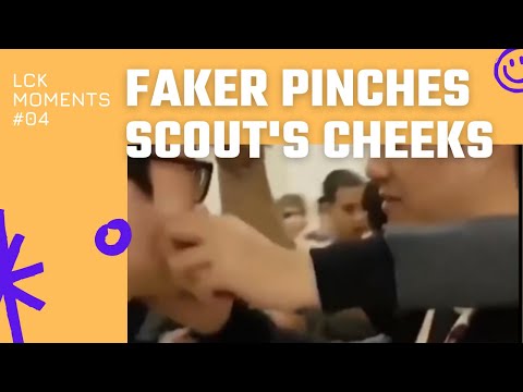 Faker pinches Scout's cheeks | SKT 2015 | Sanghyeokie x Yechanie
