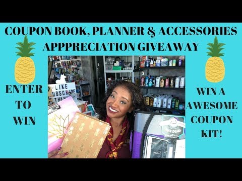 CONTEST CLOSED WINNER ANNOUNCED! Coupon Binder Planner & Accessories