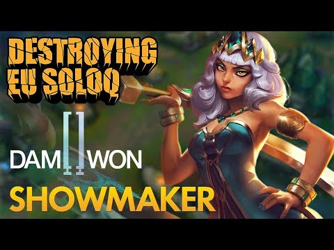 Destroying EU SoloQ: Damwon ShowMaker - Qiyana Mid Lane - KDA 16/0/6