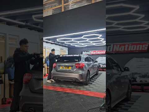 Mercedes W176 A Class Aero spoiler install 🔥 #automobile #Mercedes #aclass #w176 #177 #a45 #a35 #amg
