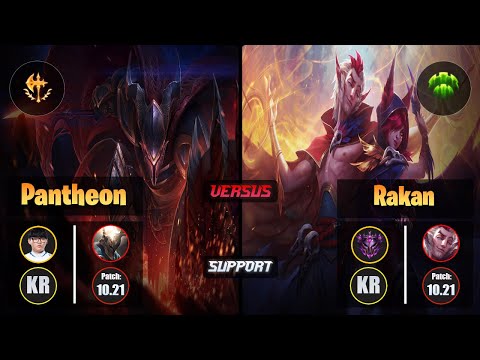 Hoit PANTHEON (Support) [Conqueror] VS RAKAN - Master KR Patch 10.21