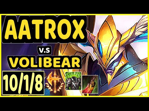 ROACH (AATROX) vs VOLIBEAR - 10/1/8 KDA TOP GAMEPLAY - KR Ranked GRANDMASTER