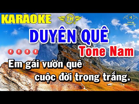 Duyên Quê Karaoke Tone Nam Nhạc Sống | Beat Mới Dễ Hát Âm Thanh Chuẩn | Trọng Hiếu